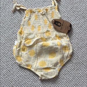 Yellow Floral Baby Romper